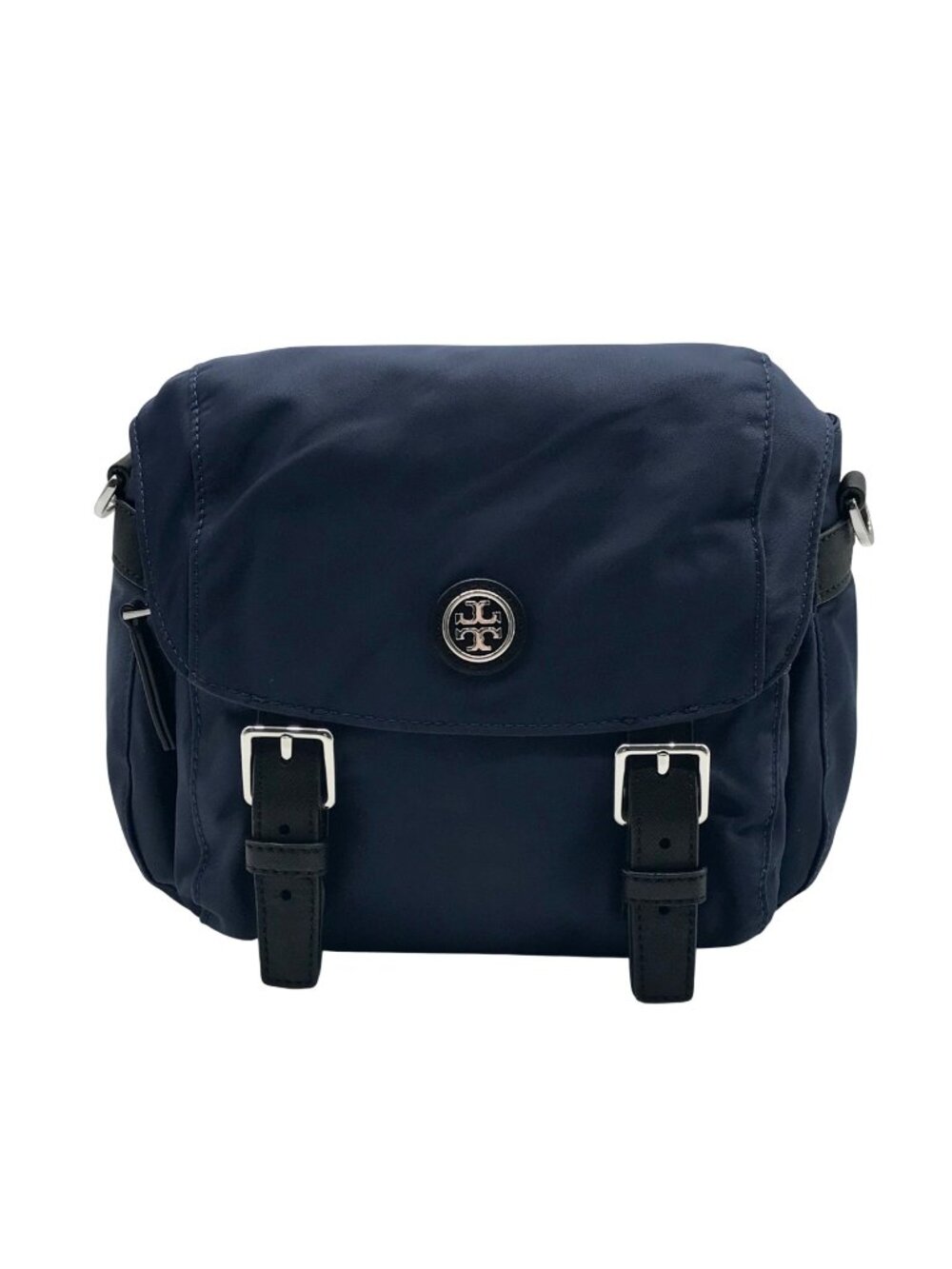 Navy Blue Tory Burch Nylon Small Messenger Bag